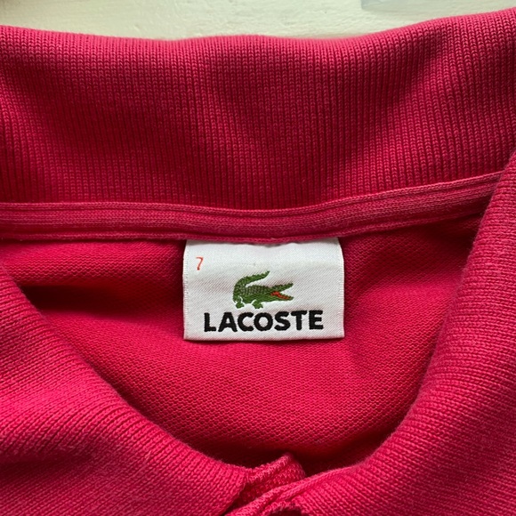 Lacoste Mens Fuschia Pink 100% Cotton Pique L. 12.22 Short Sleeve Polo Shirt XXL - Picture 13 of 17
